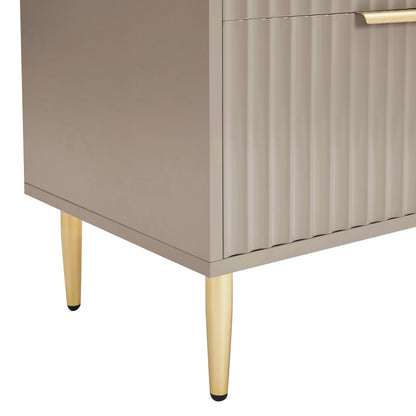 DUS-CC2-03875 Grade-B Dusk A Pair of Evie 2 Drawer Bedside Table - Taupe RRP £190.00