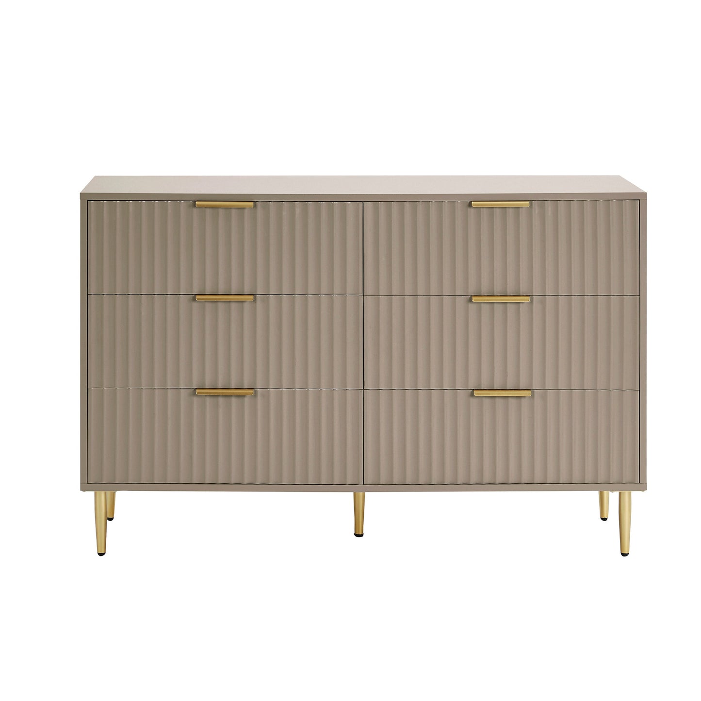 DUS-CC2-04768 Grade-C1 Dusk Evie 6 Drawer Chest - Taupe RRP £207.00