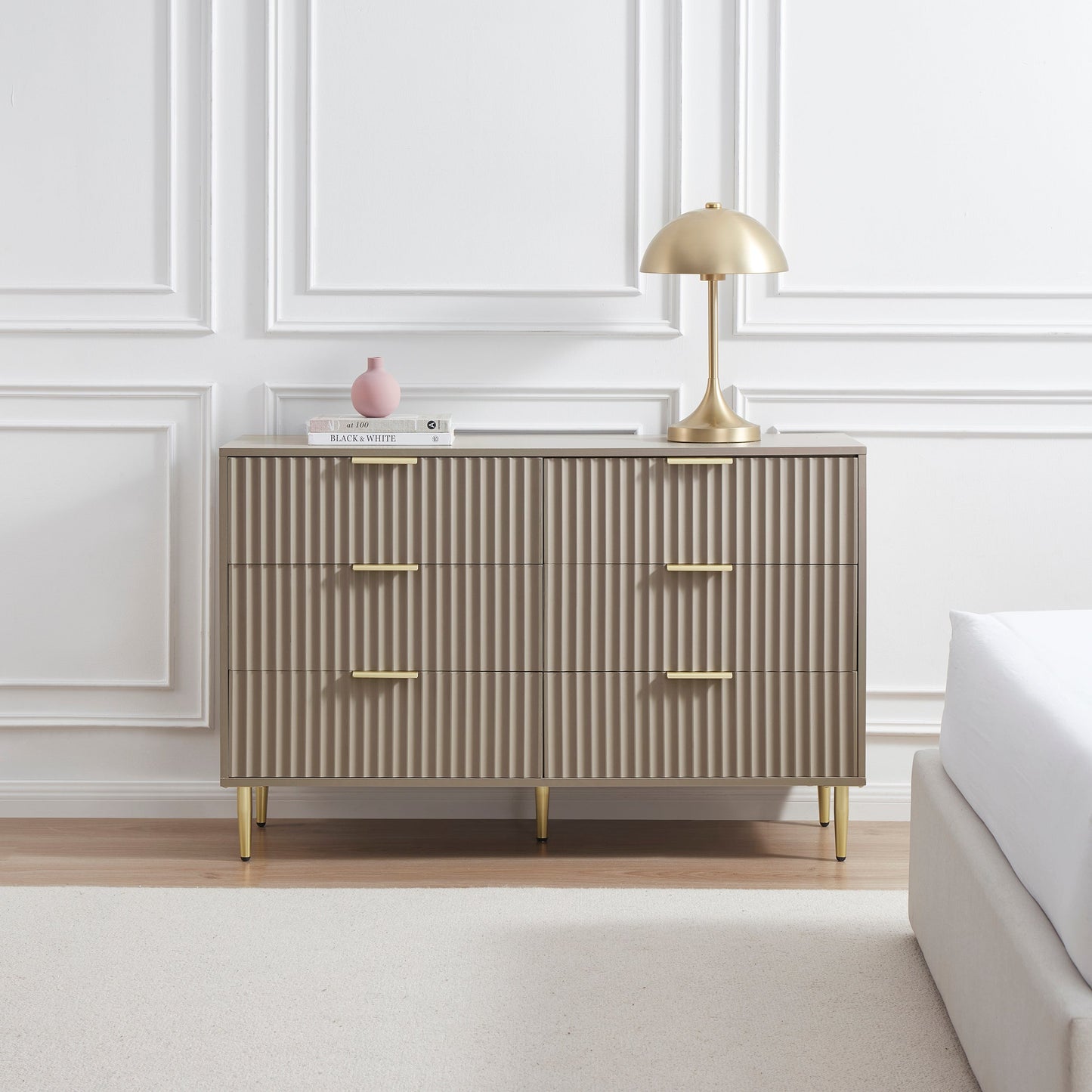 DUS-CC2-04768 Grade-C1 Dusk Evie 6 Drawer Chest - Taupe RRP £207.00