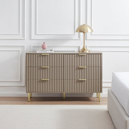 DUS-CC2-04768 Grade-C1 Dusk Evie 6 Drawer Chest - Taupe RRP £207.00