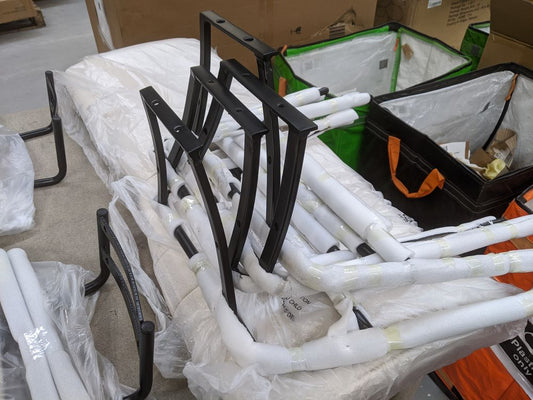 DUS-GOL-01895 Grade-B Dusk Fearne Set of 2 Dining Chairs - Ivory Chenille RRP £139