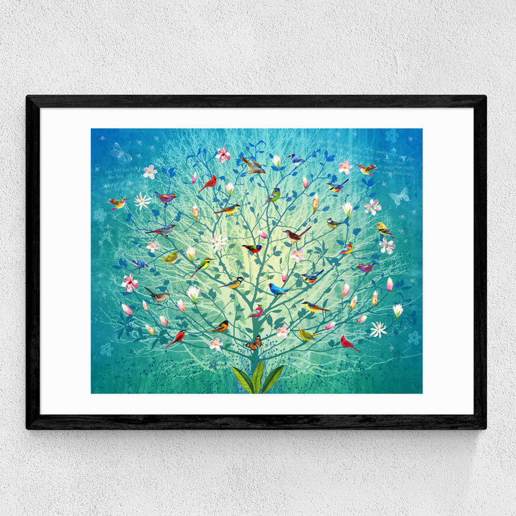 EAS-CCG-00045 Grade-C0 East End Prints The Singing Tree by Fiona Watson 40x50 Black Framed Art Print RRP £85.00