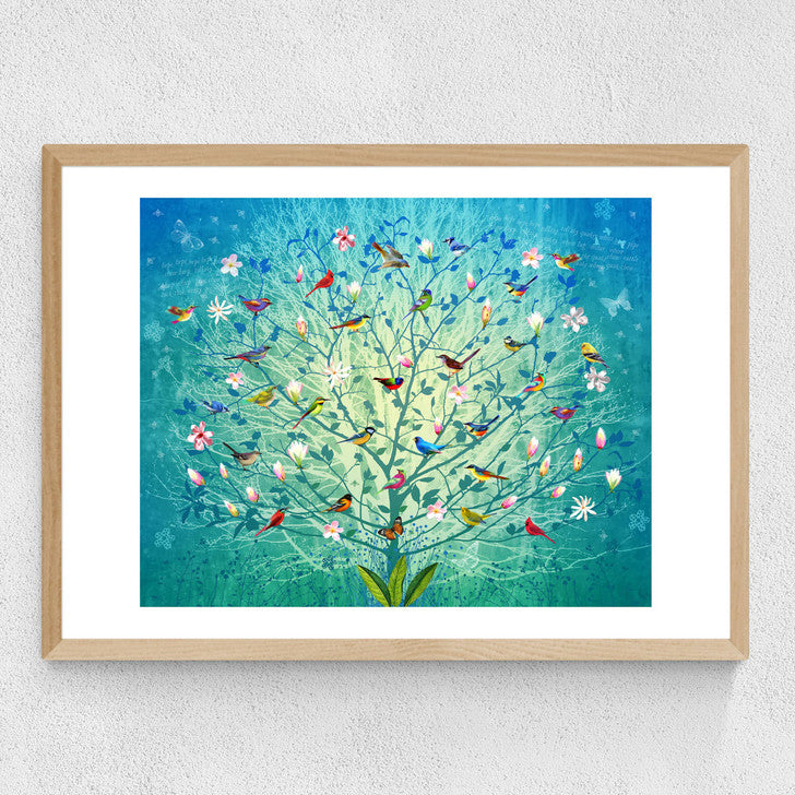 EAS-CCG-00045 Grade-C0 East End Prints The Singing Tree by Fiona Watson 40x50 Black Framed Art Print RRP £85.00