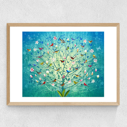 EAS-CCG-00045 Grade-C0 East End Prints The Singing Tree by Fiona Watson 40x50 Black Framed Art Print RRP £85.00