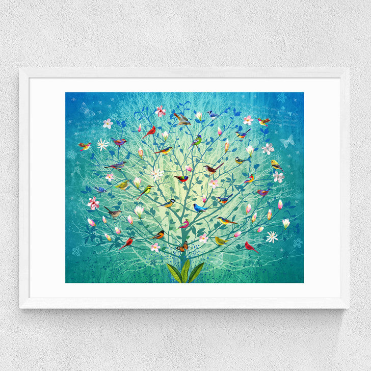 EAS-CCG-00045 Grade-C0 East End Prints The Singing Tree by Fiona Watson 40x50 Black Framed Art Print RRP £85.00