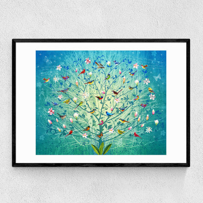 EAS-CCG-00045 Grade-C0 East End Prints The Singing Tree by Fiona Watson 40x50 Black Framed Art Print RRP £85.00
