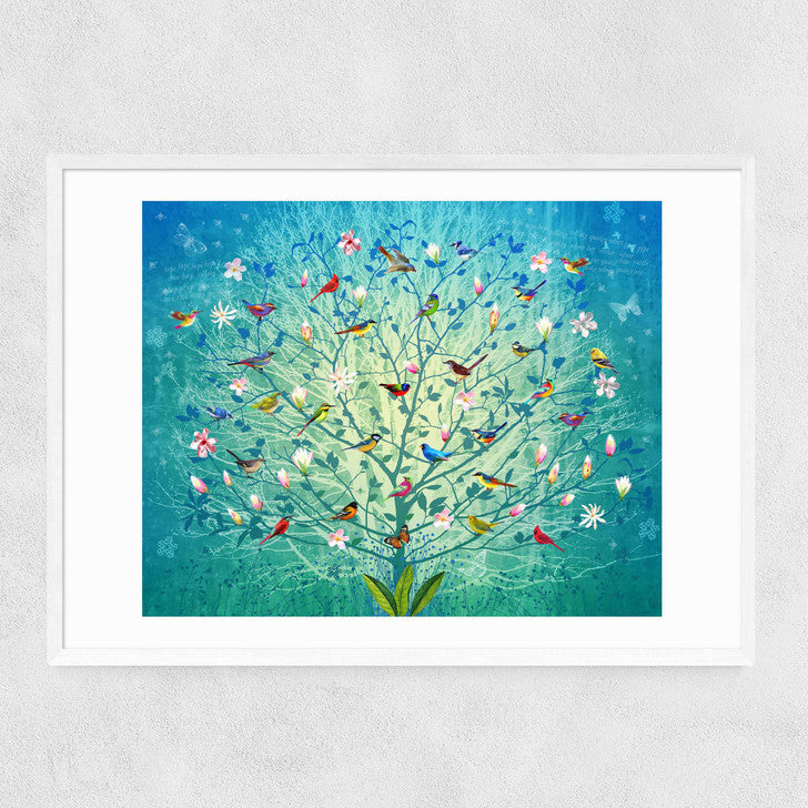 EAS-CCG-00045 Grade-C0 East End Prints The Singing Tree by Fiona Watson 40x50 Black Framed Art Print RRP £85.00