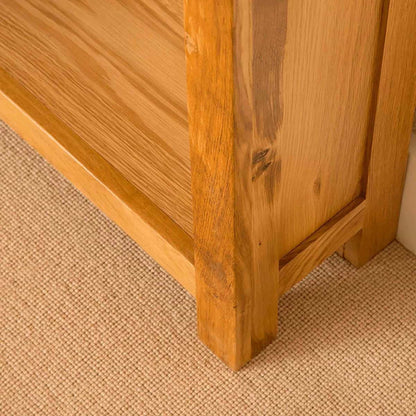 ROS-OUT-00355 Grade-C1 Roseland Furniture Newlyn Oak Slim Bookcase KD RRP £189.95