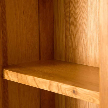 ROS-OUT-00355 Grade-C1 Roseland Furniture Newlyn Oak Slim Bookcase KD RRP £189.95