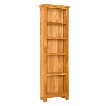 ROS-OUT-00355 Grade-C1 Roseland Furniture Newlyn Oak Slim Bookcase KD RRP £189.95