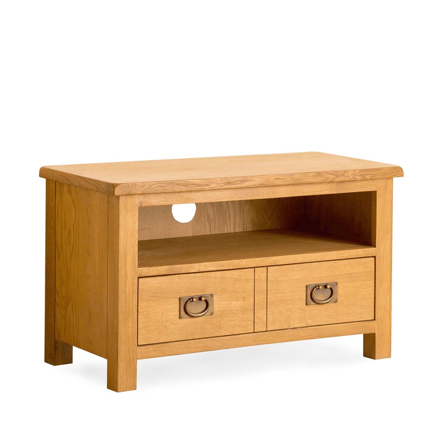 ROS-OUT-00252 Grade-C1 Roseland Furniture Lanner Oak 80cm TV Stand RRP £164.95