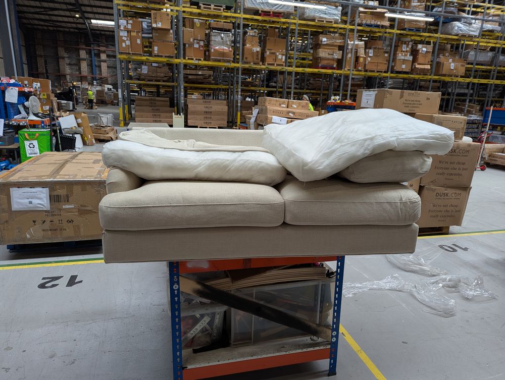 DUS-CC2-04969 Grade-BER Dusk Hampshire Right Hand Chaise Sofa - Beige RRP £809.00