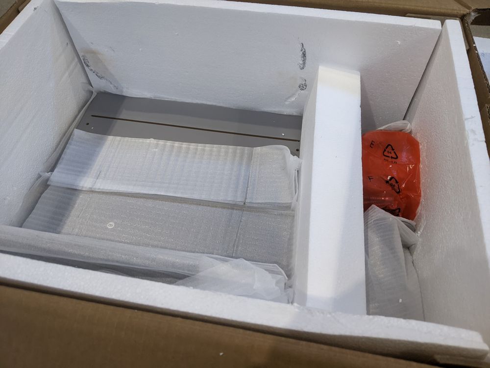 DUS-GOL-02938 Grade-B Dusk Hattie 1 Drawer Nightstand - Light Grey RRP £101