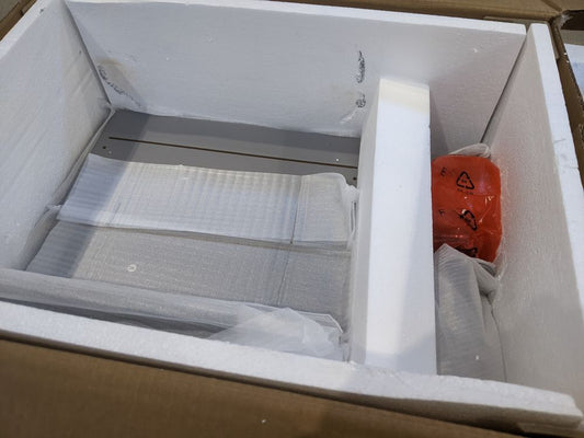 DUS-GOL-02938 Grade-B Dusk Hattie 1 Drawer Nightstand - Light Grey RRP £101