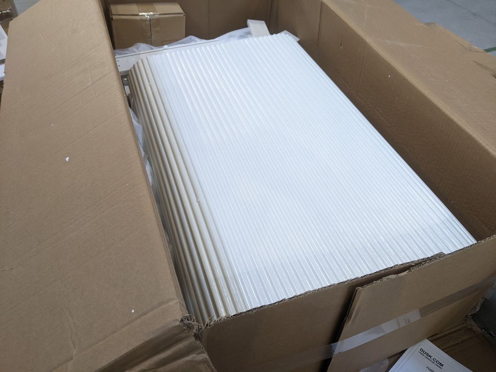 DUS-GOL-02791 Grade-B Dusk Hattie 5 Drawer Chest - Warm White RRP £228