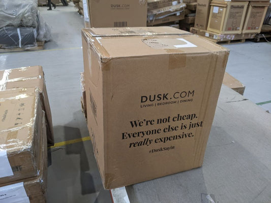 DUS-GOL-01835 Grade-B Dusk Hazel Wood Detail Stool - Teddy Cream RRP £49