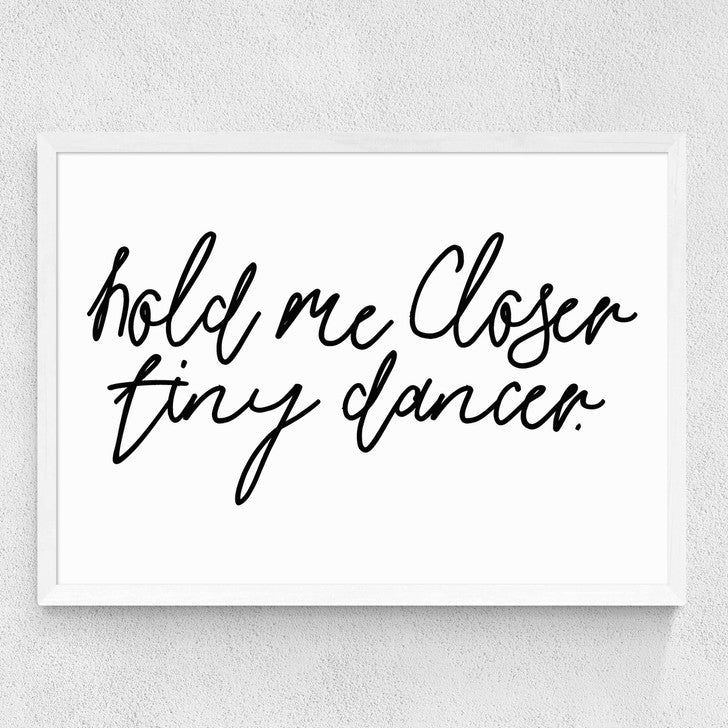 EAS-CCG-00049 Grade-C0 East End Prints Hold Me Closer by Honeymoon Hotel 60x80 Black Framed Art Print RRP £160.00