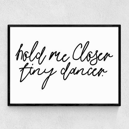 EAS-CCG-00049 Grade-C0 East End Prints Hold Me Closer by Honeymoon Hotel 60x80 Black Framed Art Print RRP £160.00
