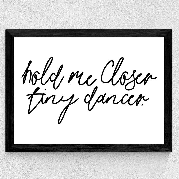 EAS-CCG-00049 Grade-C0 East End Prints Hold Me Closer by Honeymoon Hotel 60x80 Black Framed Art Print RRP £160.00
