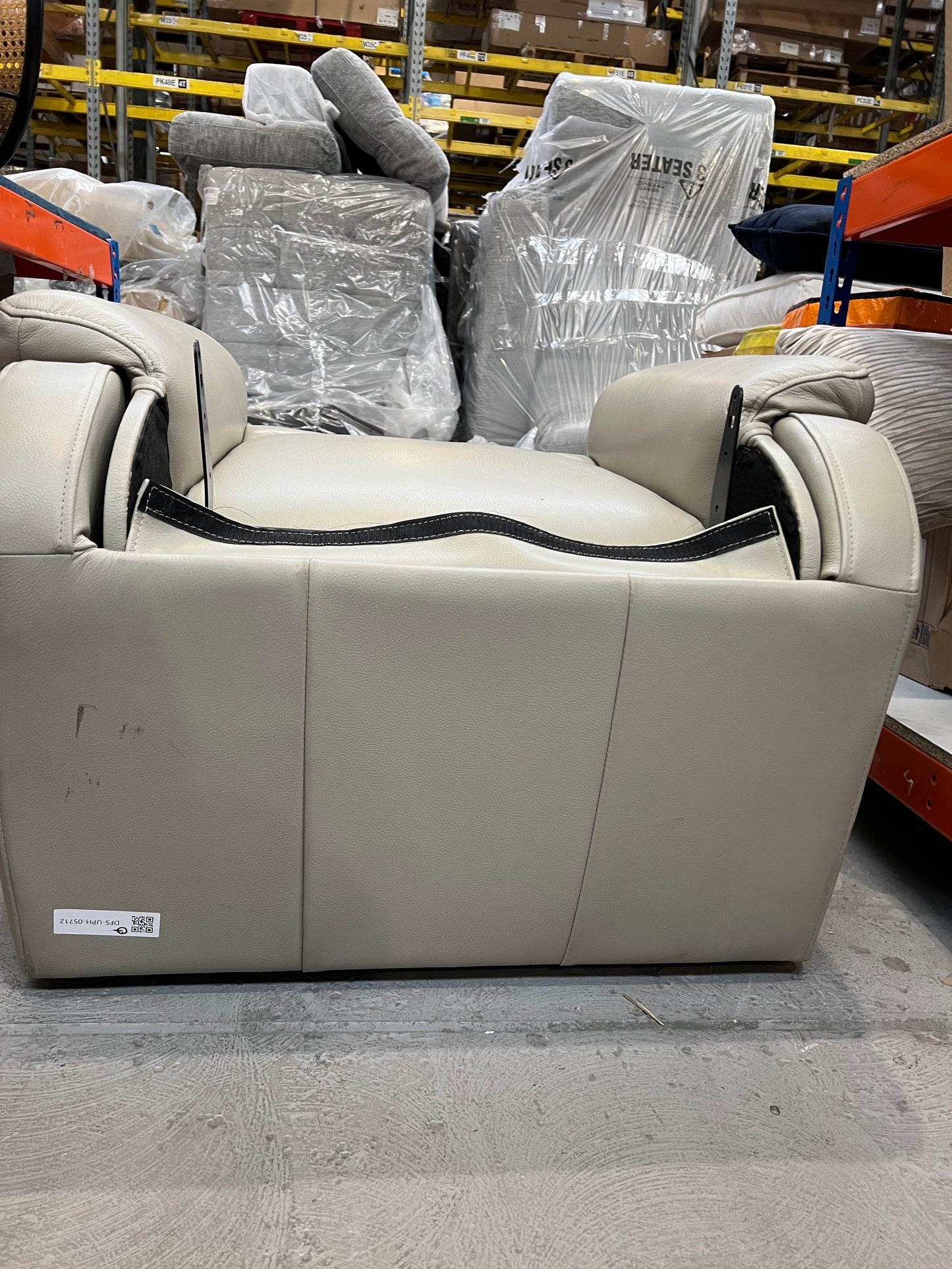 DFS-UPH-05712 Grade-BER DFS Nevada Lift And Rise Power Chair - Stone Leather RRP £1149