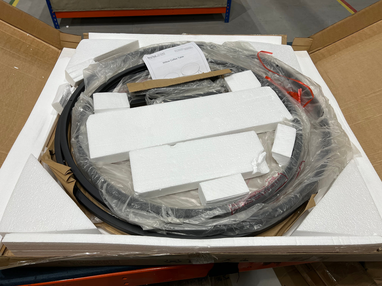 DUS-GOL-03385 Grade-B Dusk Willow Round Nesting Coffee Table - Wood RRP £134