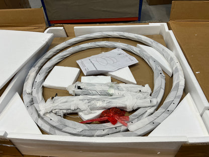 DUS-GOL-02625 Grade-B Dusk Glass Round Nesting Coffee Tables - Black RRP £129