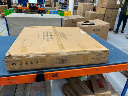 DUS-GOL-02625 Grade-B Dusk Glass Round Nesting Coffee Tables - Black RRP £129