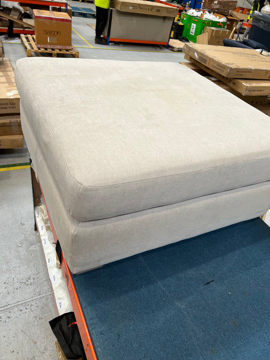 MAS-APM-08920 Grade-C2 Marks & Spencer M&S Family Footstool in Natural Aquaclean Chenille RRP £499