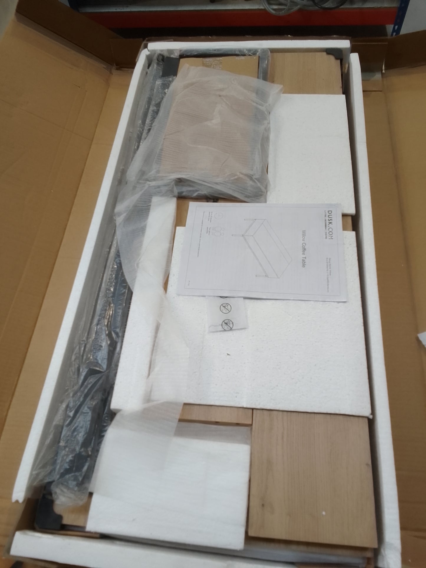 DUS-BTS-63514 Grade-B Dusk Willow Coffee Table Desk - Oak Effect RRP £180 RRP £180