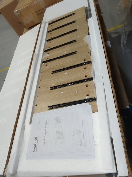 DUS-BTS-63073 Grade-B Dusk Isabella TV Unit - Light Wood RRP £79