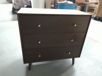 DUS-CC2-02592 Grade-C3 Dusk A pair of Heidi Oak 3 Drawer Chest - Walnut RRP £498.00