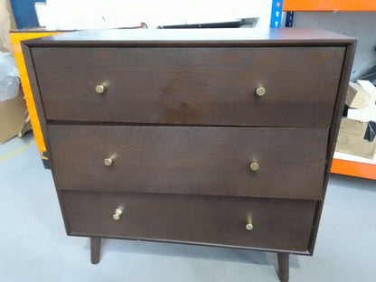 DUS-CC2-02592 Grade-C3 Dusk A pair of Heidi Oak 3 Drawer Chest - Walnut RRP £498.00