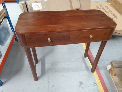 DUS-CC2-04663 Grade-C1 Dusk Avery Acacia Wood Dressing Table Console - Walnut RRP £249.00