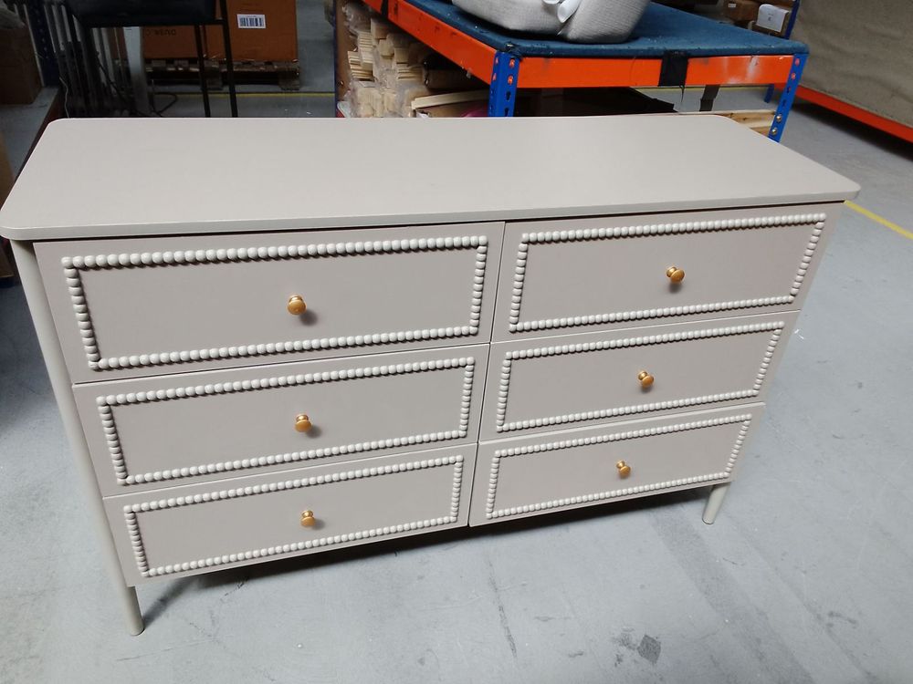 DUS-CC2-05031 Grade-C3 Dusk Posy 6 Drawer Chest - Taupe RRP £229.00