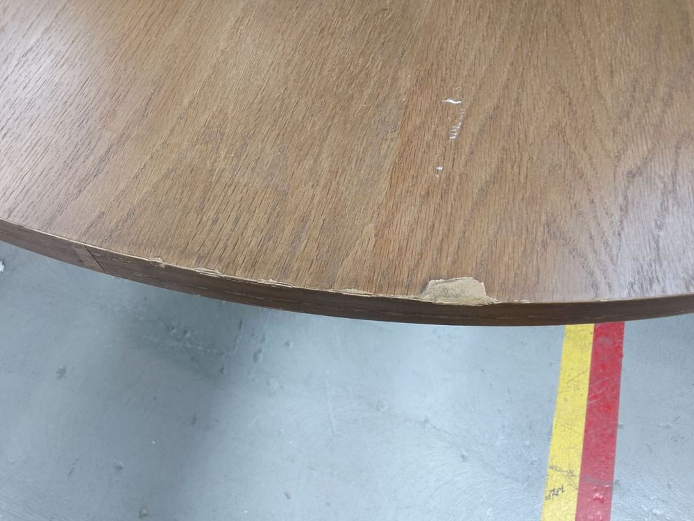 DUS-CC2-05019 Grade-BER Dusk Hattie Round 4-6 Seater Dining Table - Mid Wood RRP £329.00