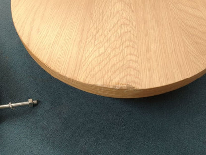 DUS-CC2-04470 Grade-BER Dusk Heidi Solid Oak Oval Coffee Table - Light Wood RRP £209.00