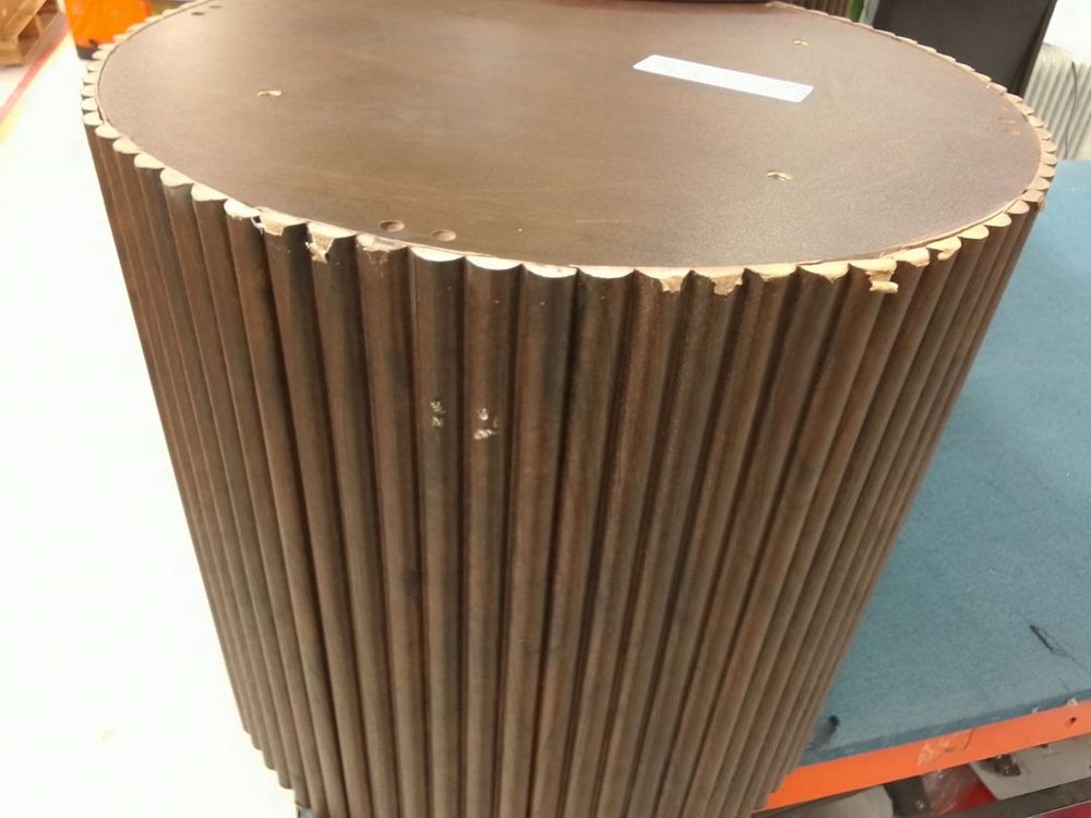 DUS-CC2-04895 Grade-BER Dusk Dusk Hattie Round Pedestal Coffee Table in Walnut RRP £189.00
