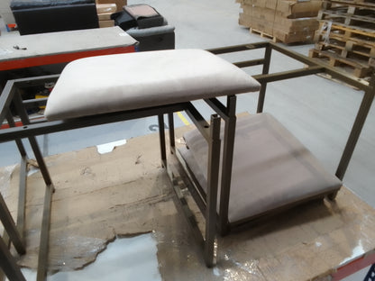 Lot of 3 x Dusk Rae Dining Chairs in Beige grade-BER Spares or repair RRP £417.00