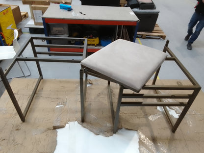 Lot of 3 x Dusk Rae Dining Chairs in Beige grade-BER Spares or repair RRP £417.00