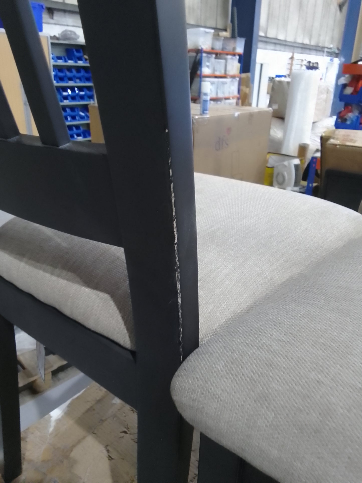 Lot of 4 x DFS Sloane Dining Chair grade-C3 Damaged repairable RRP £556.00