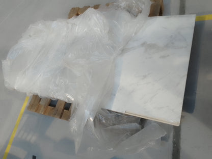 DFS-HO2-05926 Grade-BER DFS Teno Marble Ceramic 4 Seater Dining Table Teno White White RRP £249