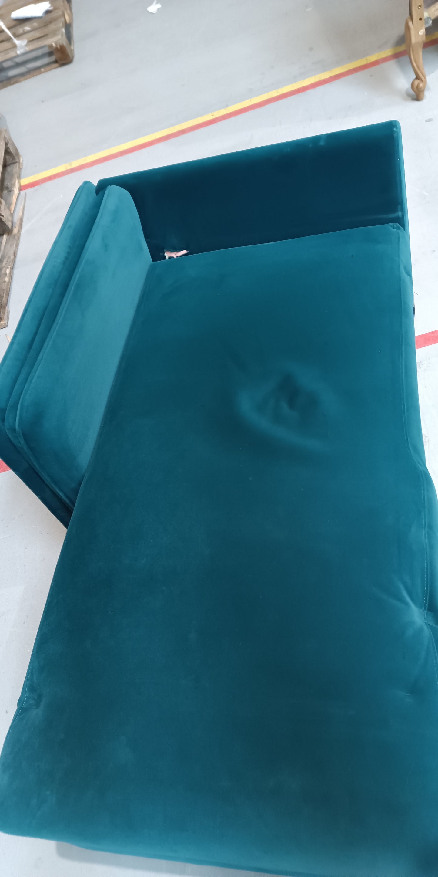 MAS-APM-09056 Grade-C3 Marks & Spencer Jayden Left Hand Chaise Storage Sofa in Teal Velvet RRP £999