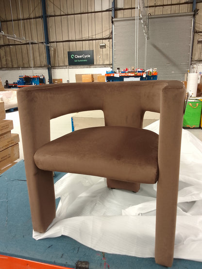 DUS-CC2-03188 Grade-B Dusk Quinn Chair - Cappuccino RRP £149.00