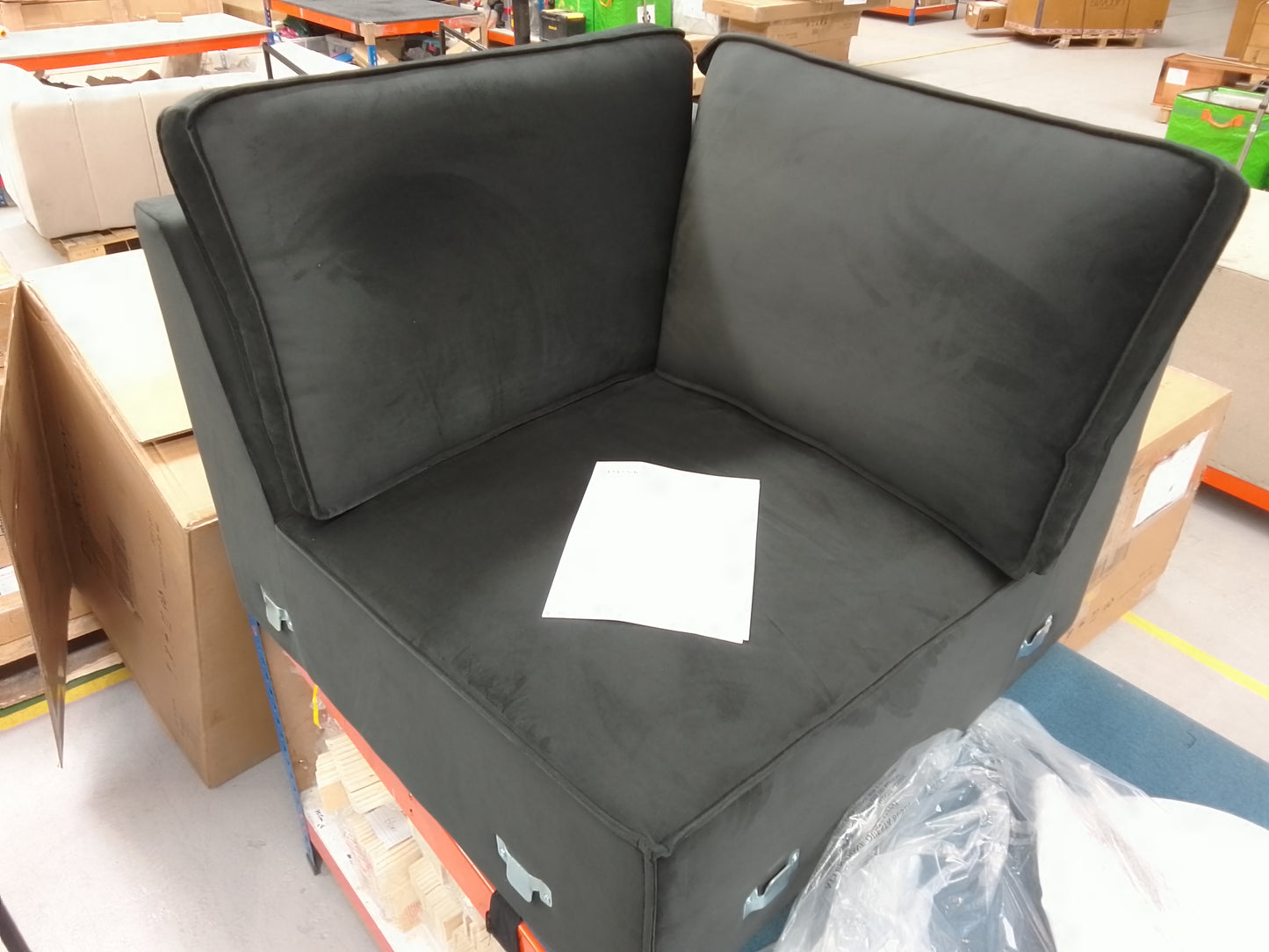 DUS-CC2-03312 Grade-B Dusk Brooklyn Modular Sofa Corner Seat in Ink RRP £150.00