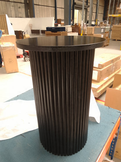 DUS-CC2-04269 Grade-B Dusk Hattie Round Pedestal Side Table - Black RRP £89.00