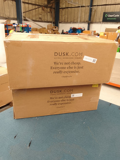 DUS-CC2-04271 Grade-B Dusk Pair of Hattie 2 Drawer Bedside Table - Light Wood
 (set of 2) RRP £258.00