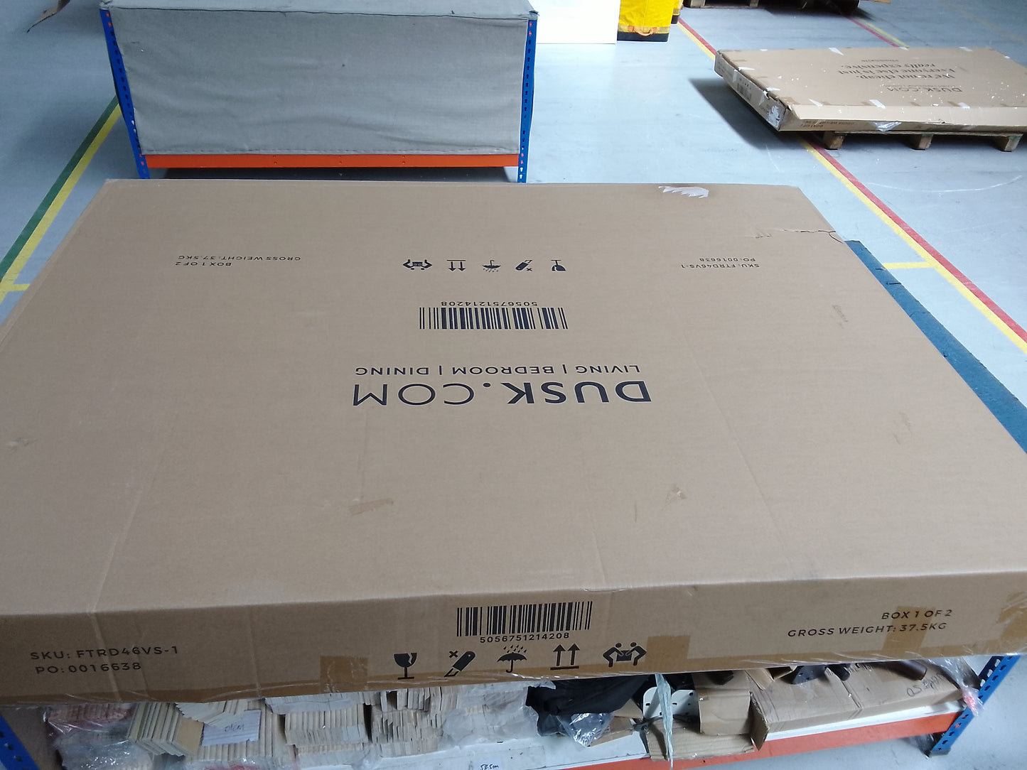 DUS-CC2-04266 Grade-B Dusk Wiltshire Double Bed Frame - Stone RRP £329.00