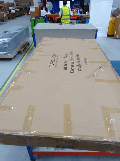 DUS-CC2-04330 Grade-C1 Dusk Ascot Super King Bed Frame - Chenille Light Grey RRP £199.00
