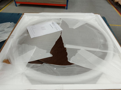 DUS-CC2-04277 Grade-B Dusk Dusk Hattie Round Pedestal Coffee Table in Walnut RRP £189.00