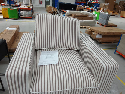 DUS-CC2-04661 Grade-B Dusk Soho Armchair - Chocolate Stripe RRP £279.00